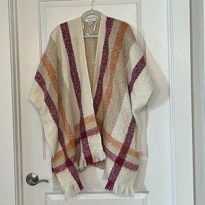 Nine West Plaid Sweater Shawl